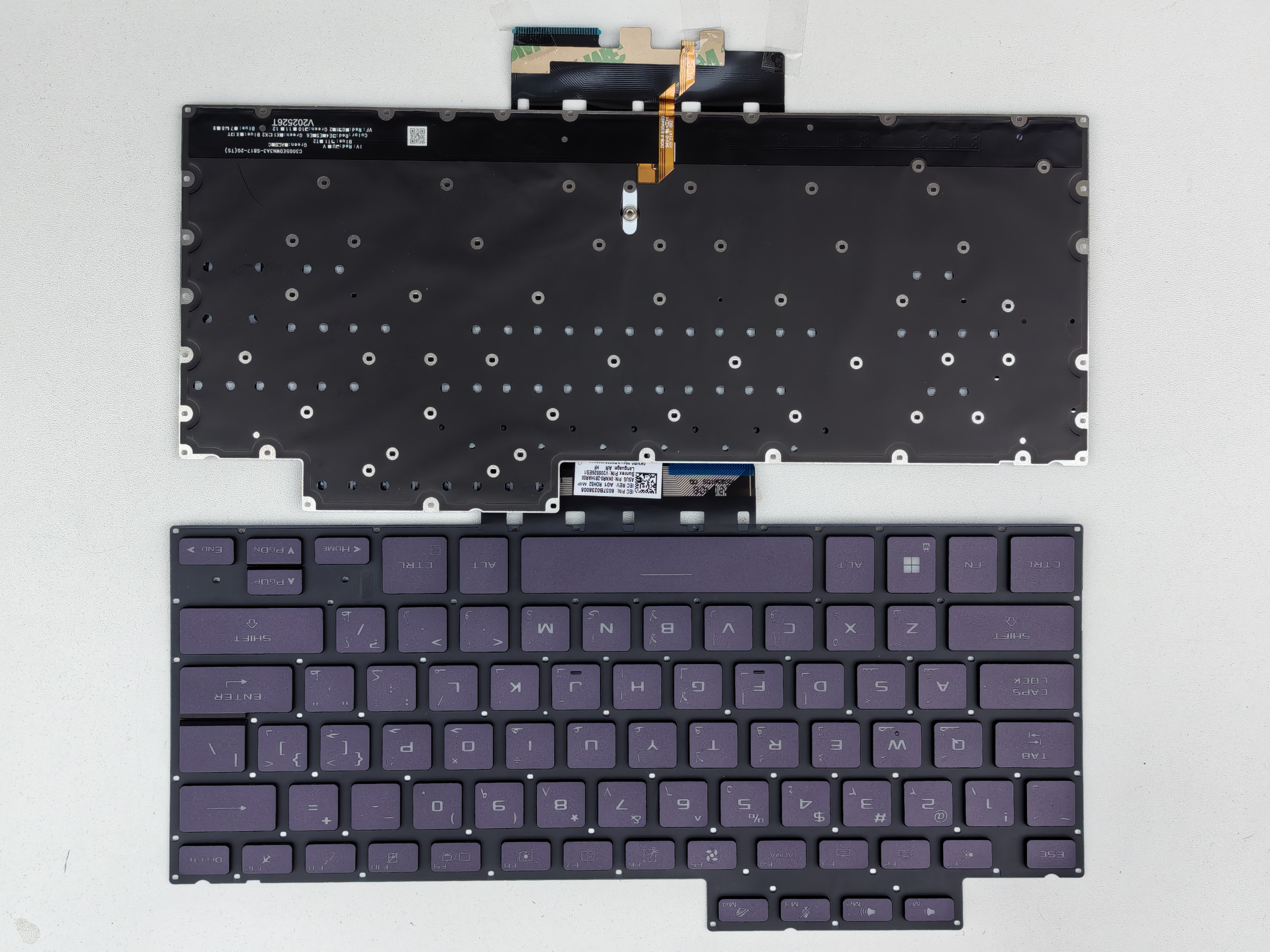 Picture of New Replacement Laptop Keyboard For ASUS GA402 colorful backlight Dark Purple Backlit AR Layout
